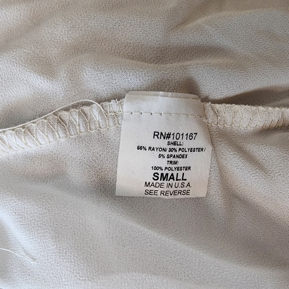 Cream/White Layered Cardigan, Women's S - Picture 5 of 8